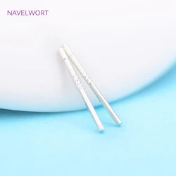 40pcs/Bag Bulk S925 Sterling Silver Ear Piercing Stick Fine Ear Stud Pin Findings Earring Making Accessories Hypoallergenic