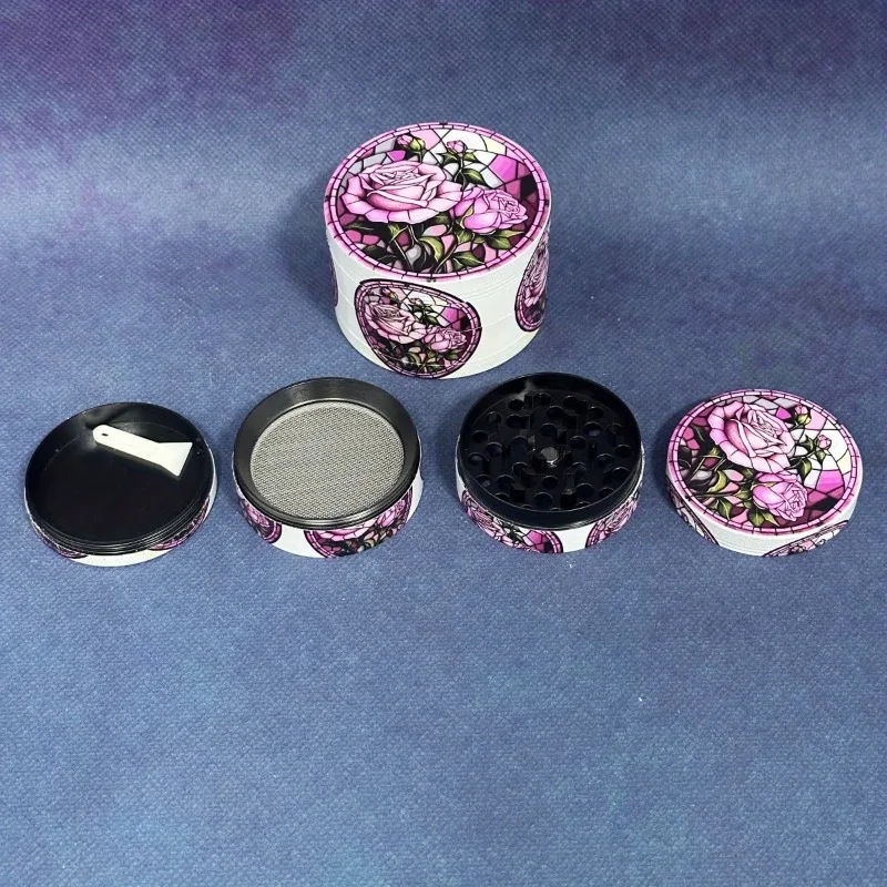 2/2.4 بوصة زهرة عشب طاحونة دليل كسارة معدنية التوابل مدقة الفلفل هاون الملح قاطعة المطحنة طاحونة أدوات التدخين اكسسوارات #4