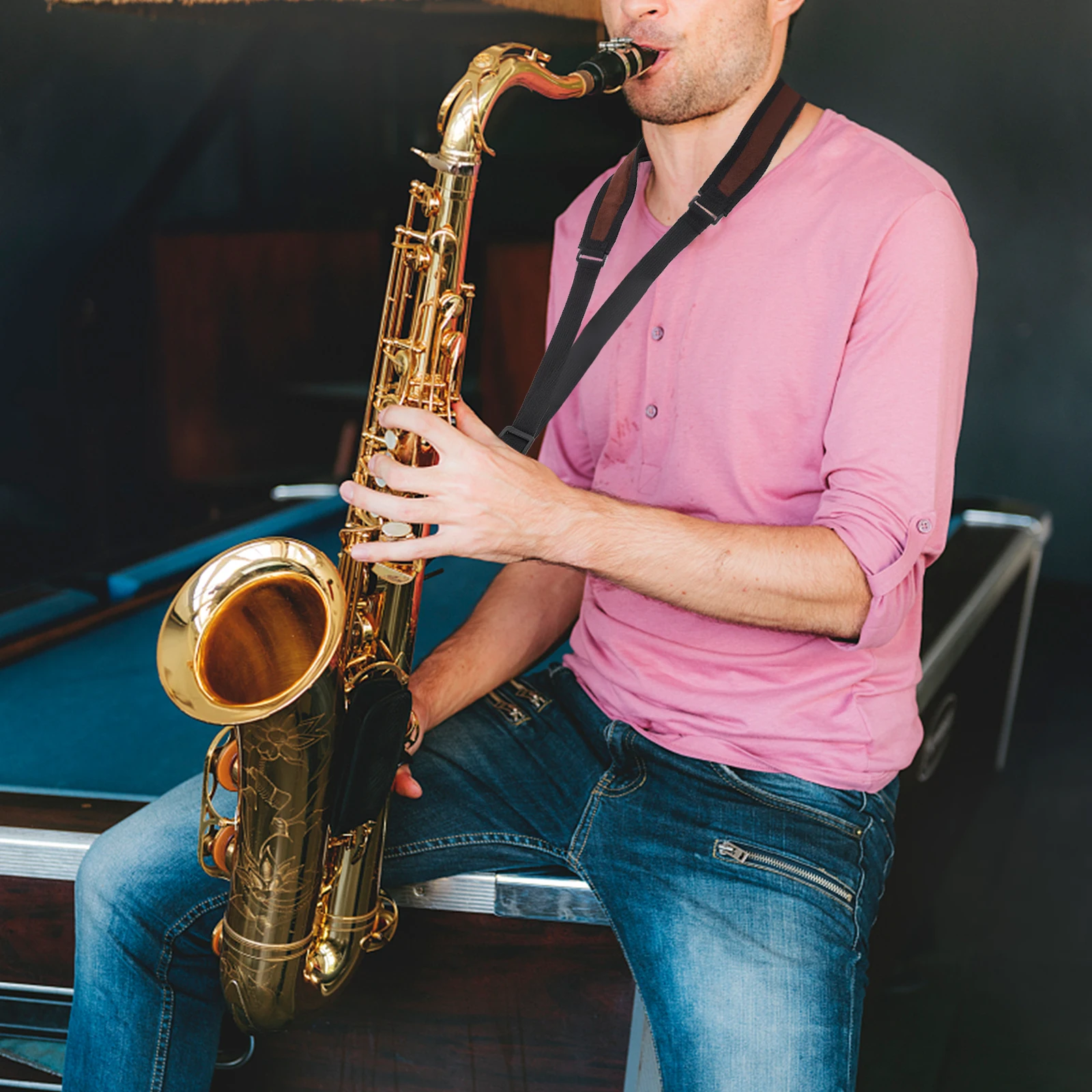 

Saxophone Strap Accessories Neck Straps Strip Alto Adjustable Suspenders for Tenor