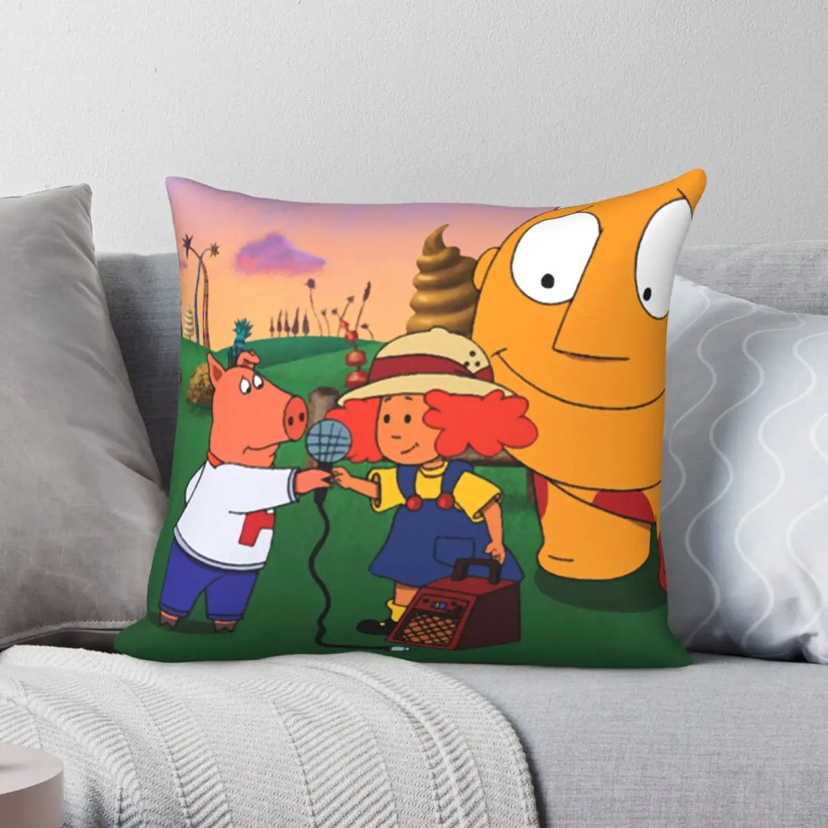 

Maggie And The Ferocious Beast Pillowcase Polyester Linen Velvet Pattern Zip Decorative Bed Cushion Cover