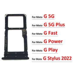 New SiM Tray For Motorola Moto G 5G Plus G Fast Power Play Stylus 2022 SIM Card Slot SD Card Tray Holder Adapter