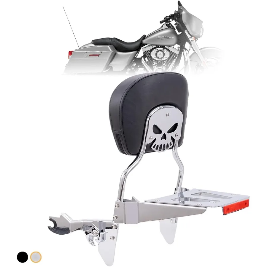 

Спинка пассажира Sissy Bar для Harley Davidson Touring Road King Street Glide Road Glide Electra Glide Chrome Finish Designed