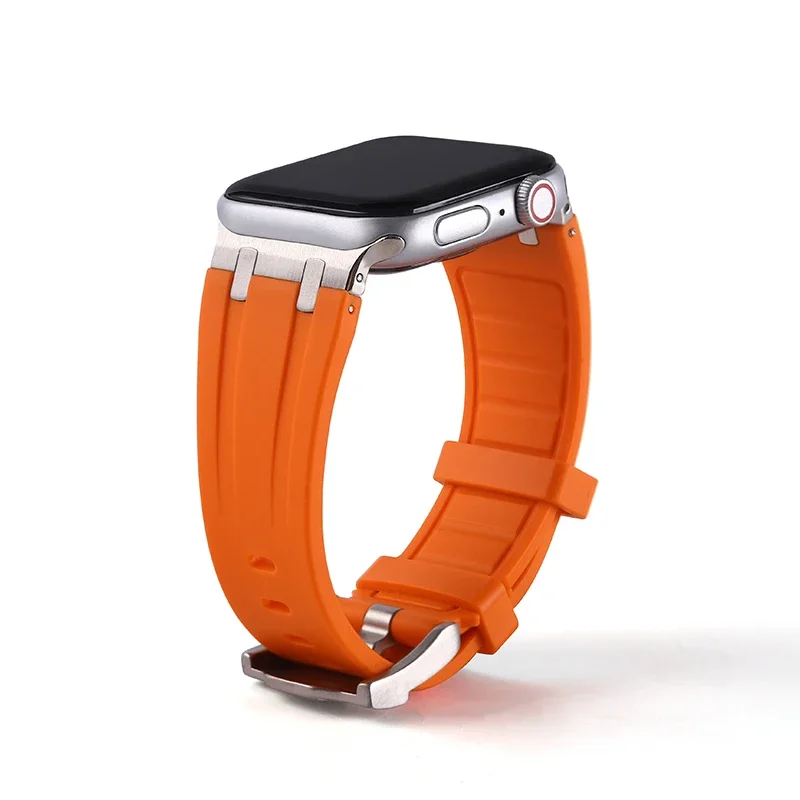 AP Liquid Silicone Strap for HK9 Ultra 2 HK8 Pro Max Bracelet for IWatch Series 6 5 4 SE 7 8 Ultra High Quality Band Accessorie