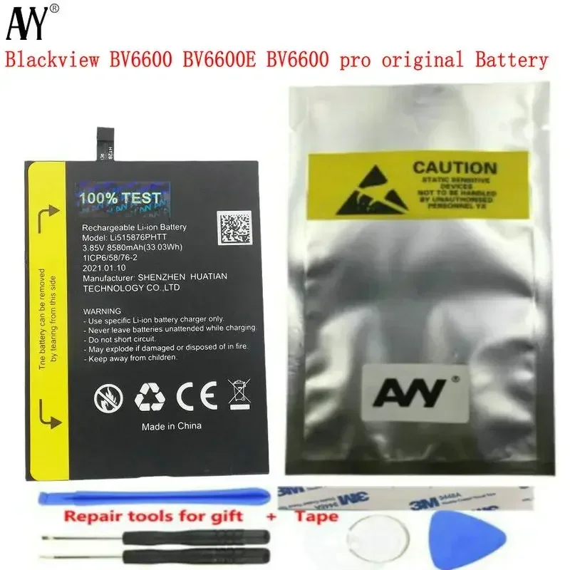 Battery for Blackview BV6600 Pro BV6600E Original Batteries 8580mAh Mobile Phone