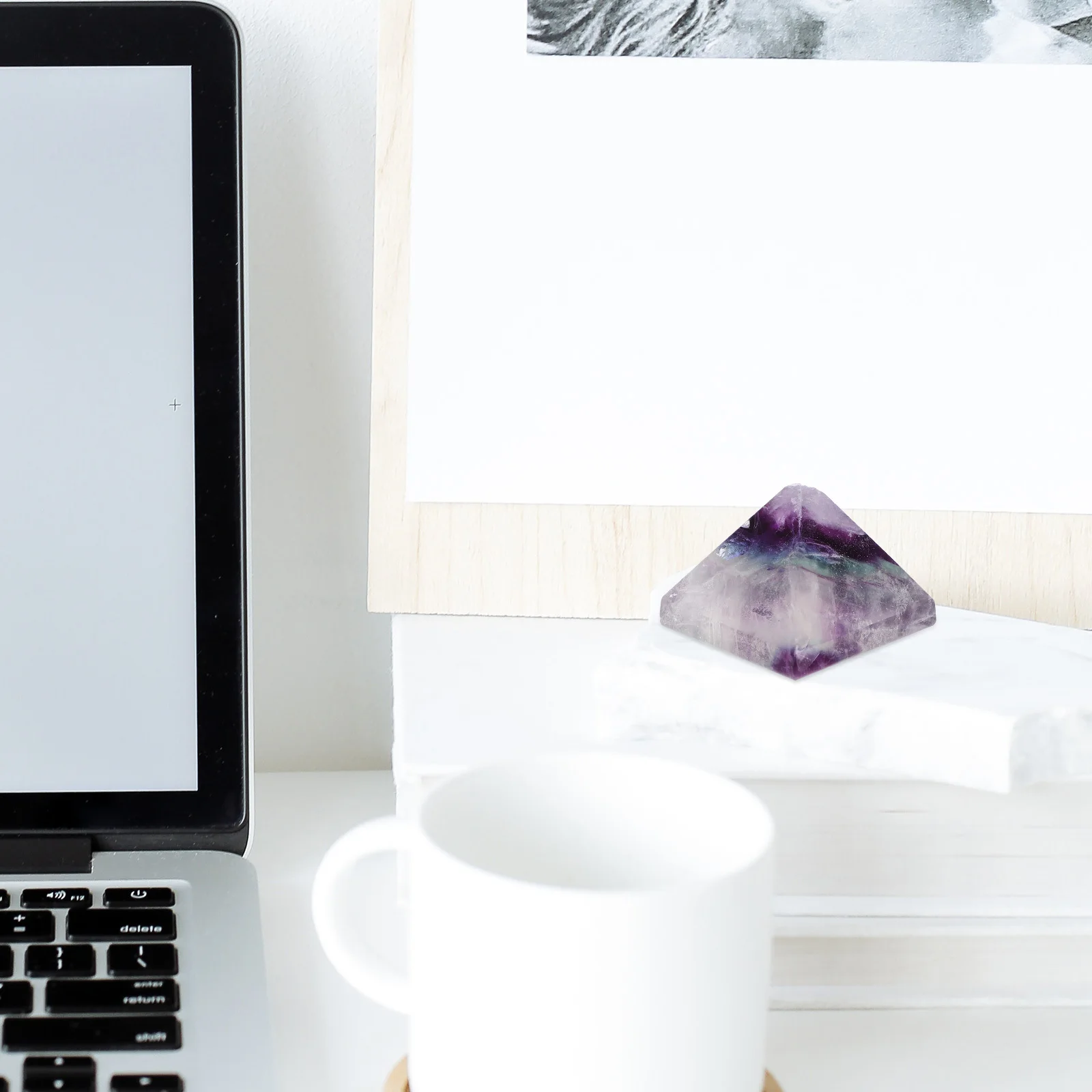 

Decorative Pyramid Decor Premium Delicate Egyptian Ornament for Home Office Desktop Natural Crystal Stone Creative