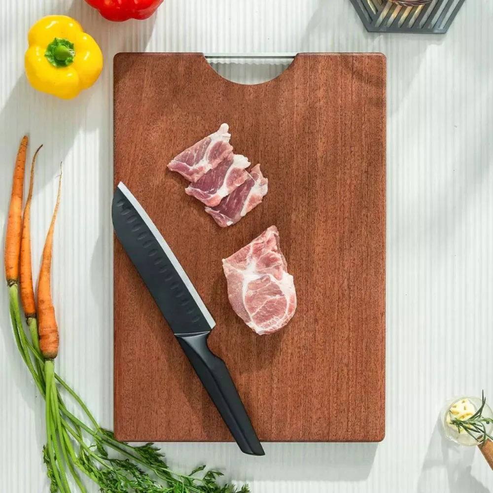 

Rectangular Ebony Cutting Board Anti-mold Antibacterial Wooden Chopping Blocks Thickened Non-slip Chopping Board Kneading Dough