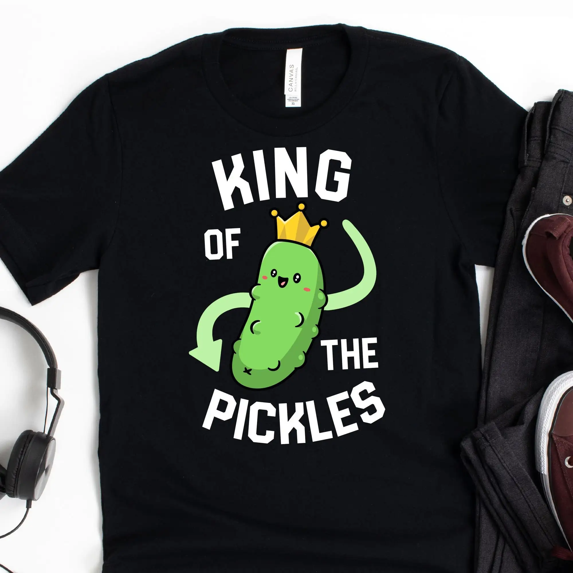 

Футболка King Of The Pickles, вегетарианский веганский каламбур для ее огурца