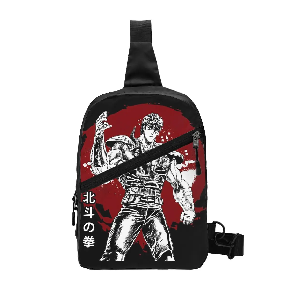 

Fist Of The North Star Kenshiro Chest Bag Men Sling Crossbody Backpack Chest Bag Traveling Hiking Daypack Shoulder Bag