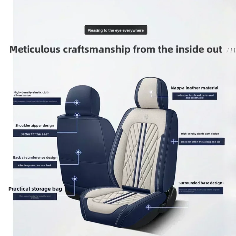 غطاء مقعد السيارة مقاوم للماء من الجلد الصناعي المقاوم للاهتراء، غطاء كامل للصف الأمامي والخلفي 5 مقاعد لسيارة جي إم سي كانيون