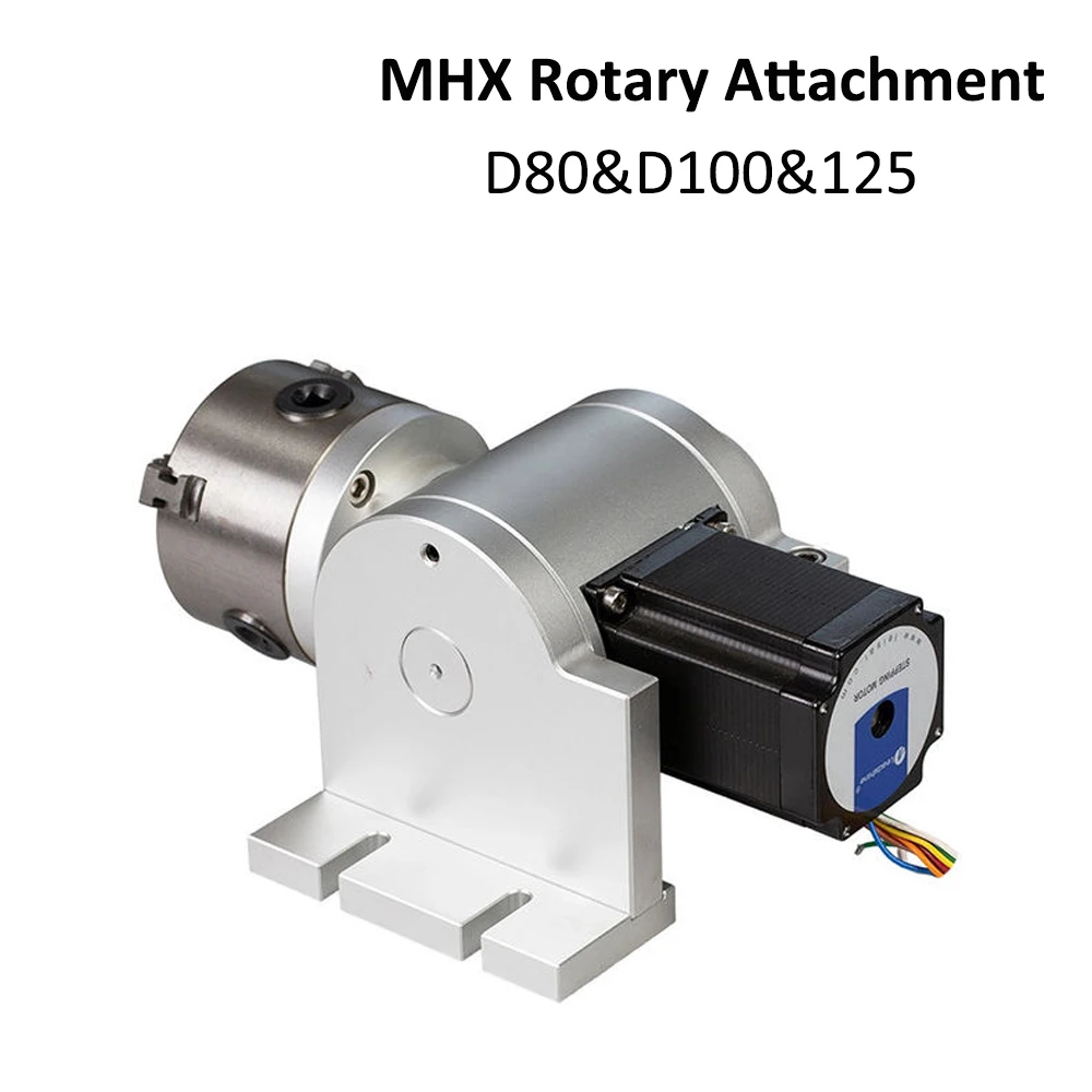 HAOJIAYI Rotary Engraving Attachment with Chucks Max Dia.80mm&100mm&125mm for Laser Marking Machine