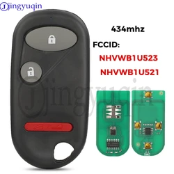 jingyuqin FCCID:NHVWB1U523 NHVWB1U521 Keyless Go 2 + 1 Buttons 433Mhz/434Mhz Remote Car Key Fob For Honda For Civic 2001-2005