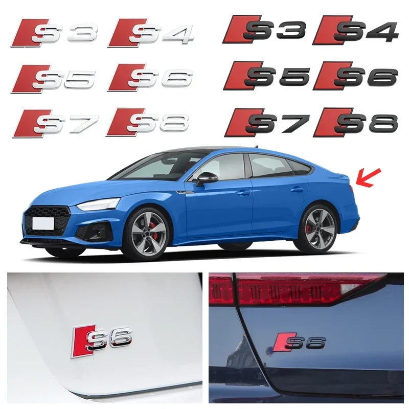 

ABS Car Sticker for Audi Sline S3 S4 S5 S6 S7 S8 RS3 RS4 RS5 RS6 RS7 RS8 Logo A3 A4 A5 A6 A7 A8 Emblem Badge Decal Decoration