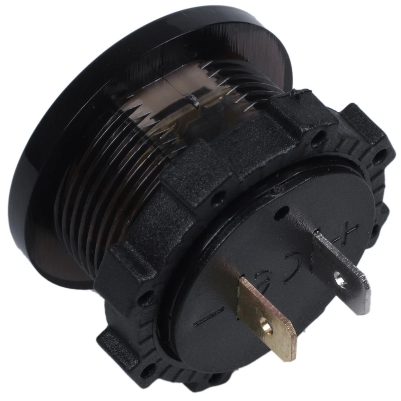 10X 12V-24V DC Вольтметр Автомобильный Монитор Мотоцикл Светодиодный Красный Водонепроницаемый Вольтметр Черный ГОРЯЧИЙ!