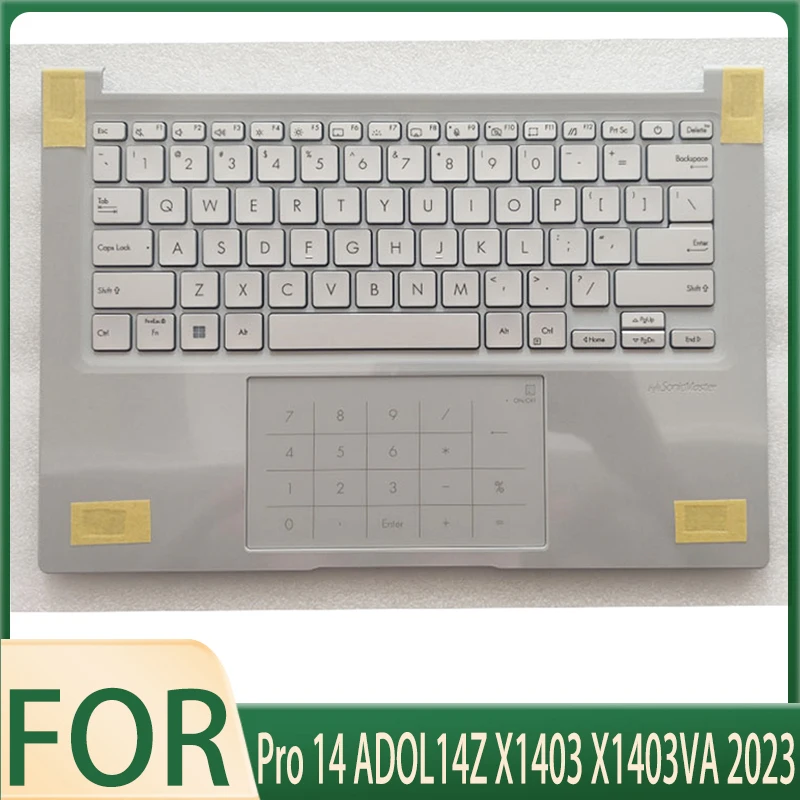 Laptop/Notebook US Backlight Keyboard Cover/Shell Palmrest For Pro 14 ADOL14Z X1403 X1403VA 2023 Silver