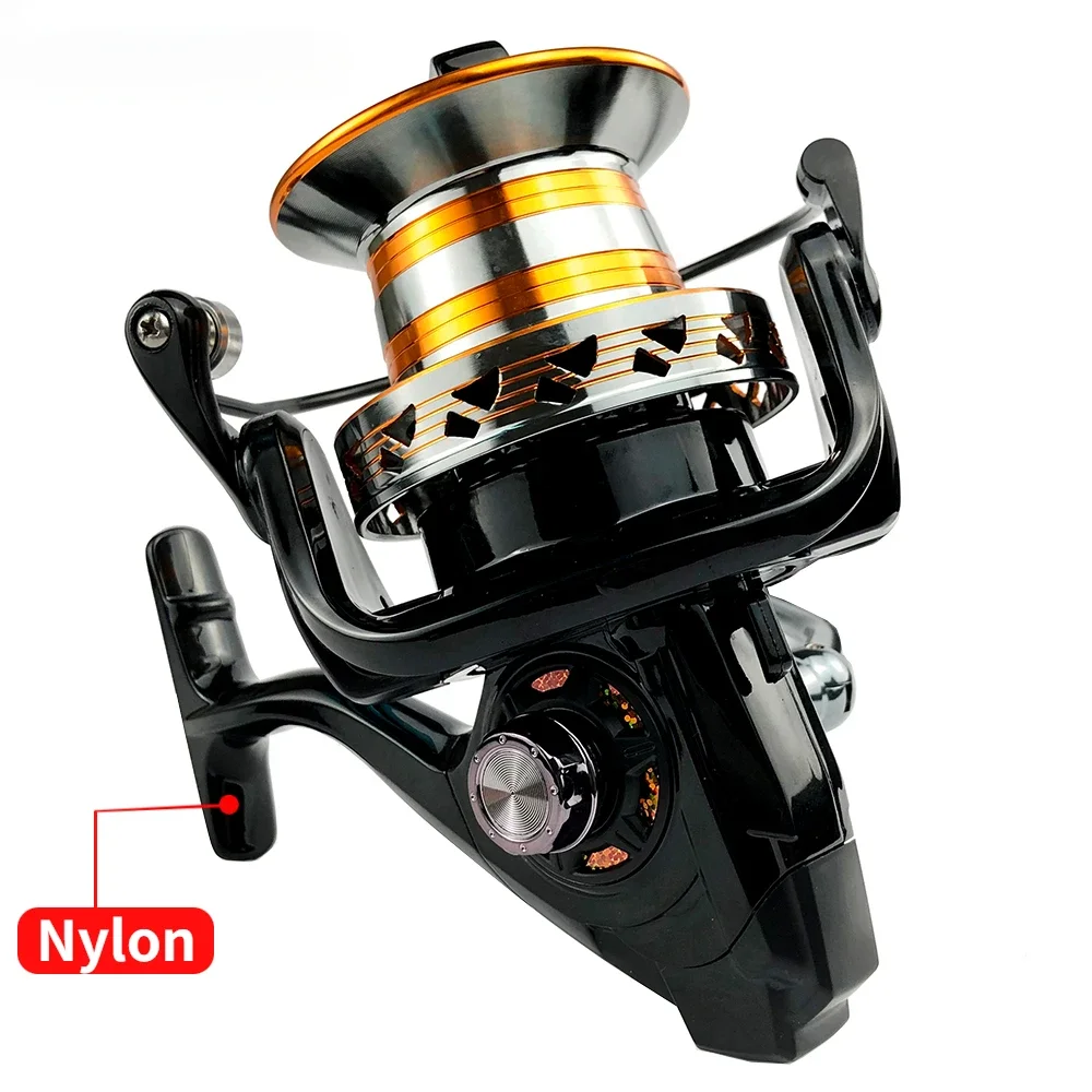 Imagem -02 - Grande Spinning Fishing Reel Carretel de Fundição Longa Poderoso Arrasto 30kg Água Salgada Pesca de Água Doce 9000 10000 12000