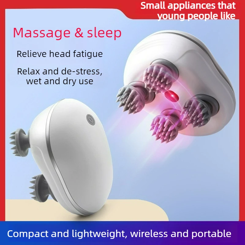 

Портативный электрический массажер для головы, вибрационный массажер для расслабления кожи головы, перезаряжаемый, подходит для использования в ванной