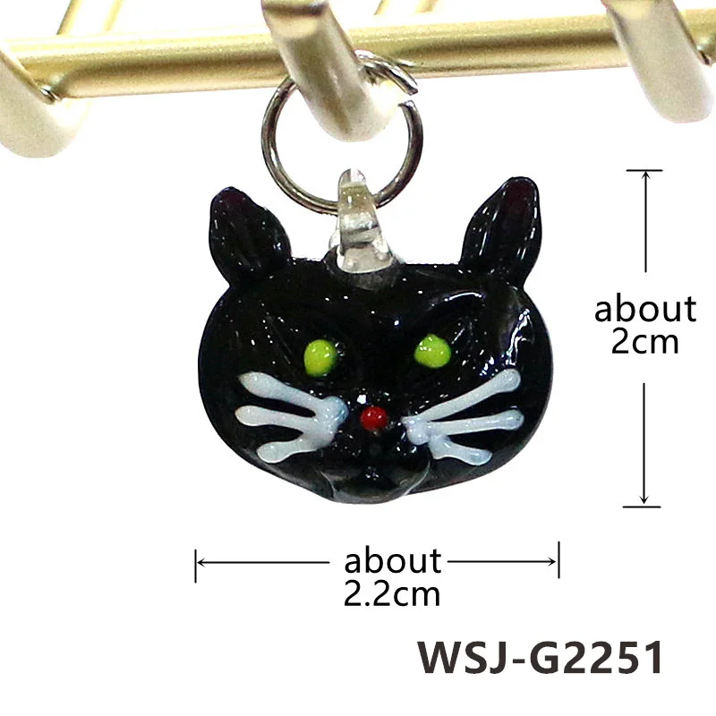 2 قطعتين رائعتين هالوين الزجاج سحر قلادة صغيرة اليقطين صليب القط الأسود الخفاش العنكبوت شبح السكر الذرة زخارف شبكة العنكبوت المستخدمة في صنع إكسسوارات القرط قلادة مجوهرات DIY