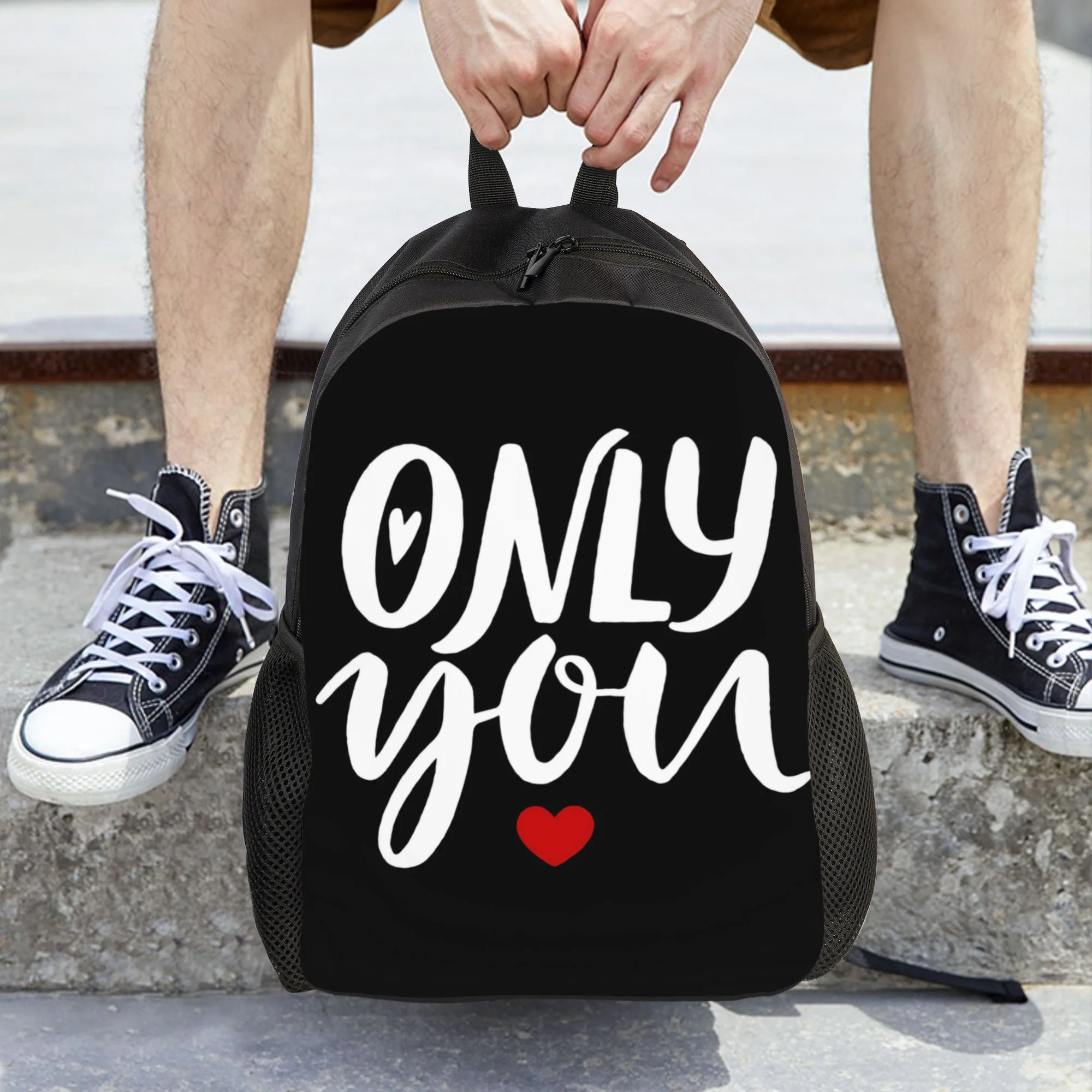 

1 Cool Valentine's Day "I Love You, My Wife" Backpack | Vintage Washable Male and Female College Bag, Back-to-School Gift