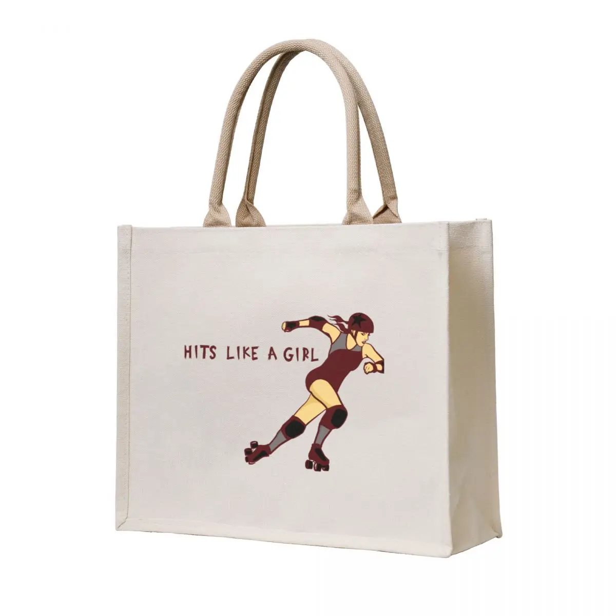 

Roller Derby Hits like a girl Tote Bag shopping trolley bag handbag custom tote bag woman shopping