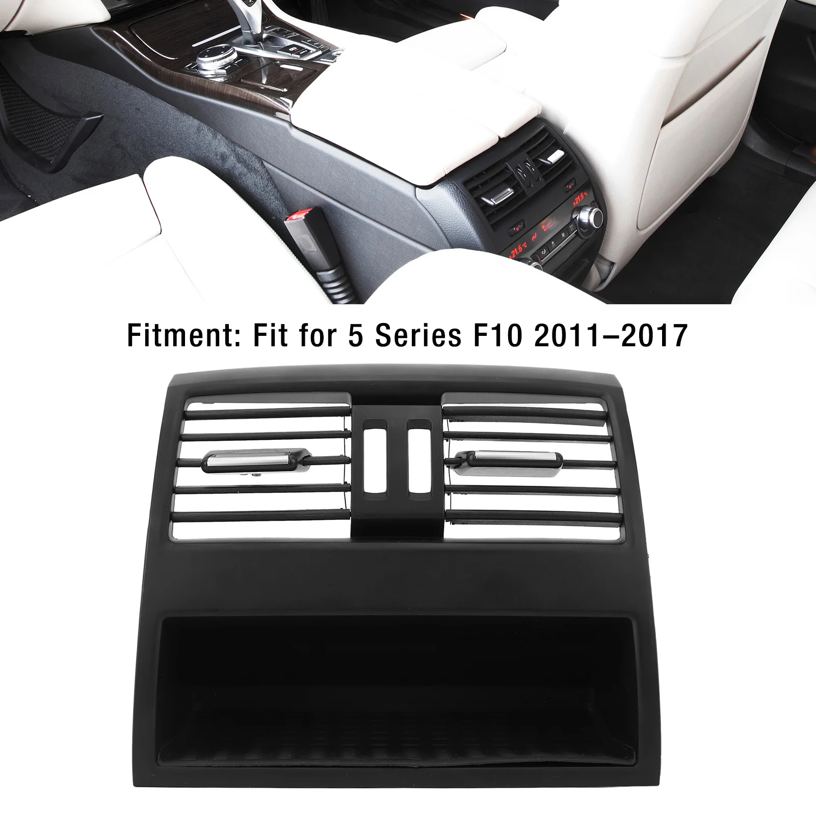 Griglia di sfiato posteriore AC 64229172167 pannello di uscita del condizionatore d'aria della Console centrale posteriore per serie 5 F10 2011-2017