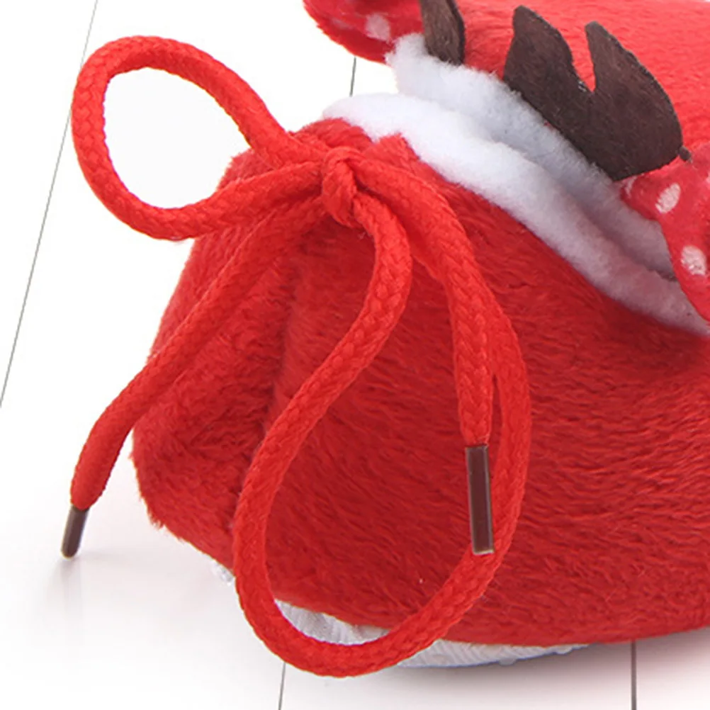 1 زوج عيد الميلاد تحت عنوان تصميم شتاء دافئ القطن طفل رضيع النعال أحذية طفل عيد الميلاد الأحذية النعال أحذية الرضع الوليد B