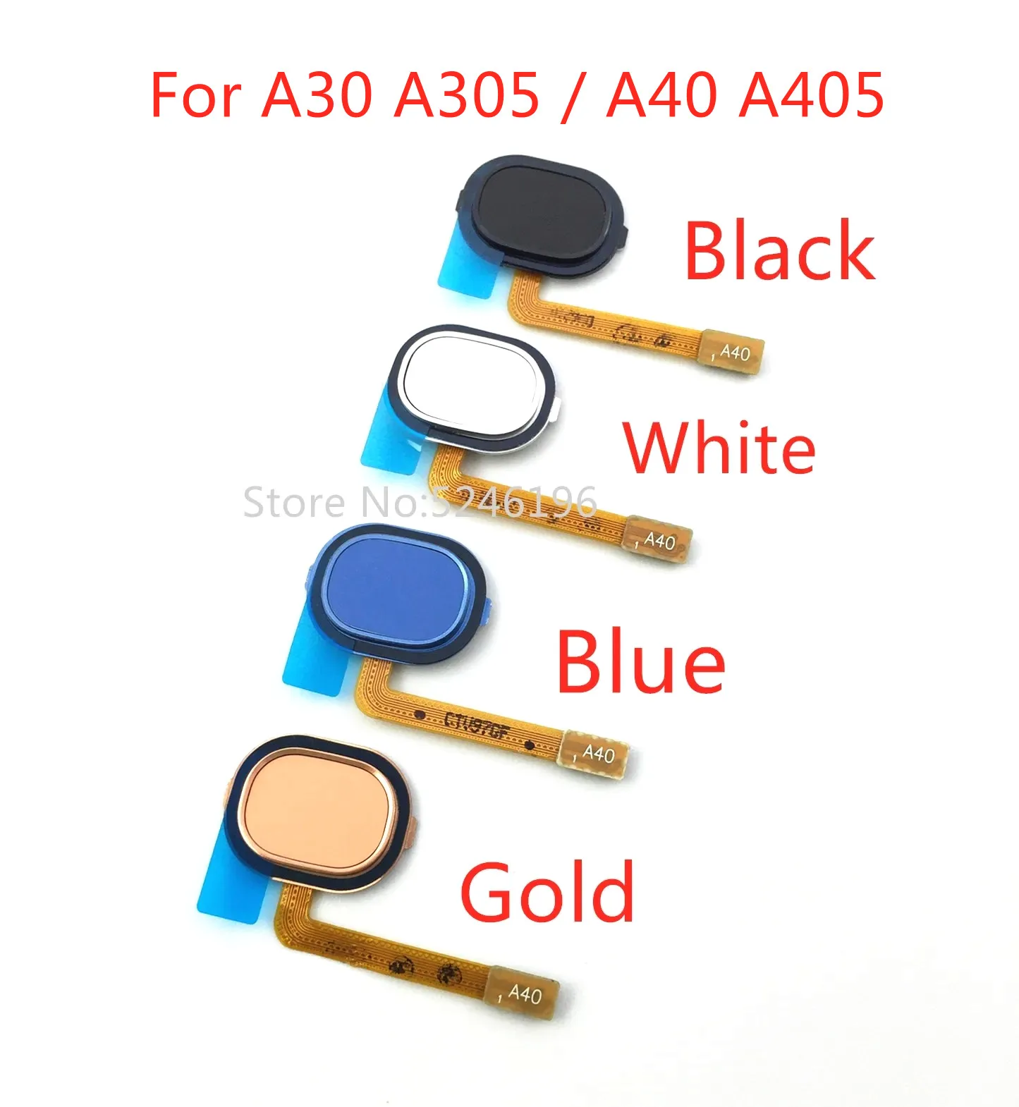 1pcs Fingerprint Sensor Flex Cable For Samsung Galaxy A30 A305 SM-A305F A40 A405 SM-A405F Touch ID Replace Part