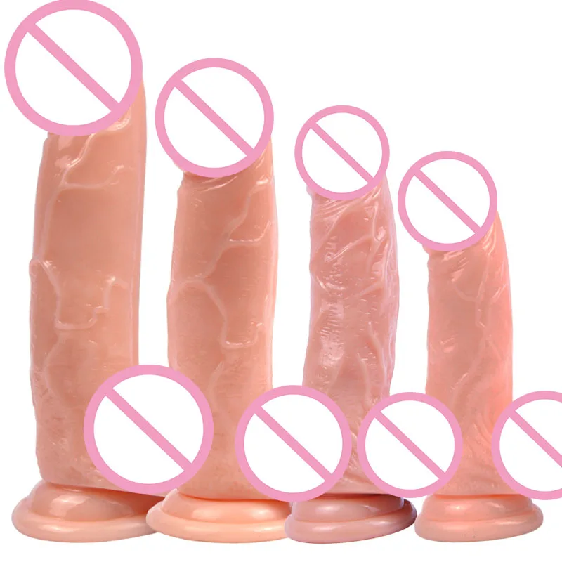 Soft Jelly Dildos With Strong Suction Cup Realistic Dildo Vibrator Artificial Penis for Lesbian Female Masturbate Sex Toys