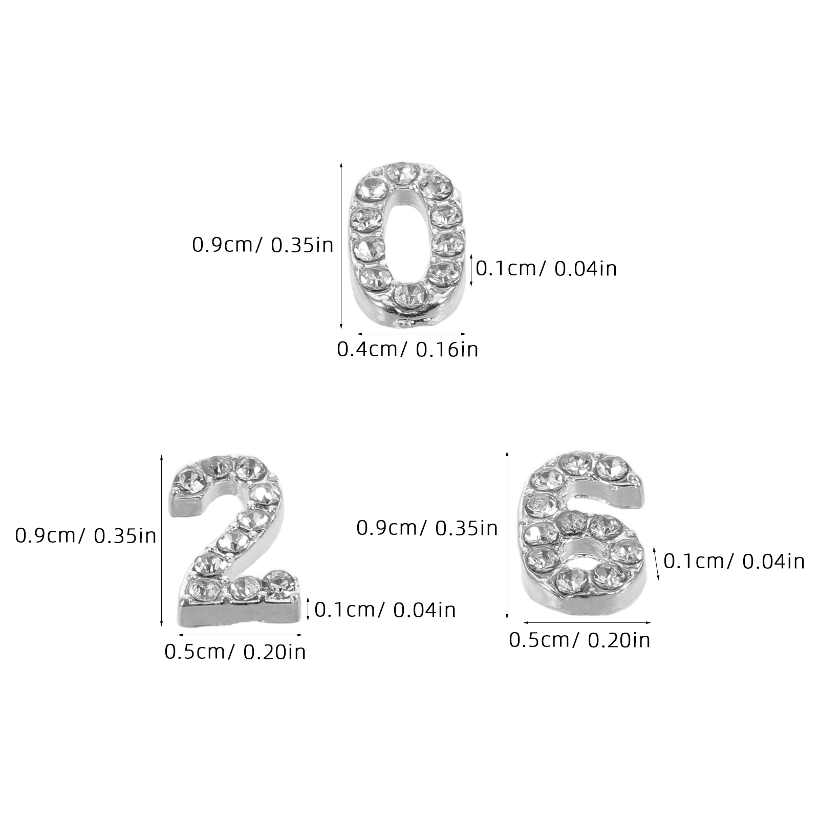 32 stuks strass bedels duurzaam zilver nummer nagel edelstenen voor nail art decoraties plaksteen metalen versieringen valentijn bruiloft