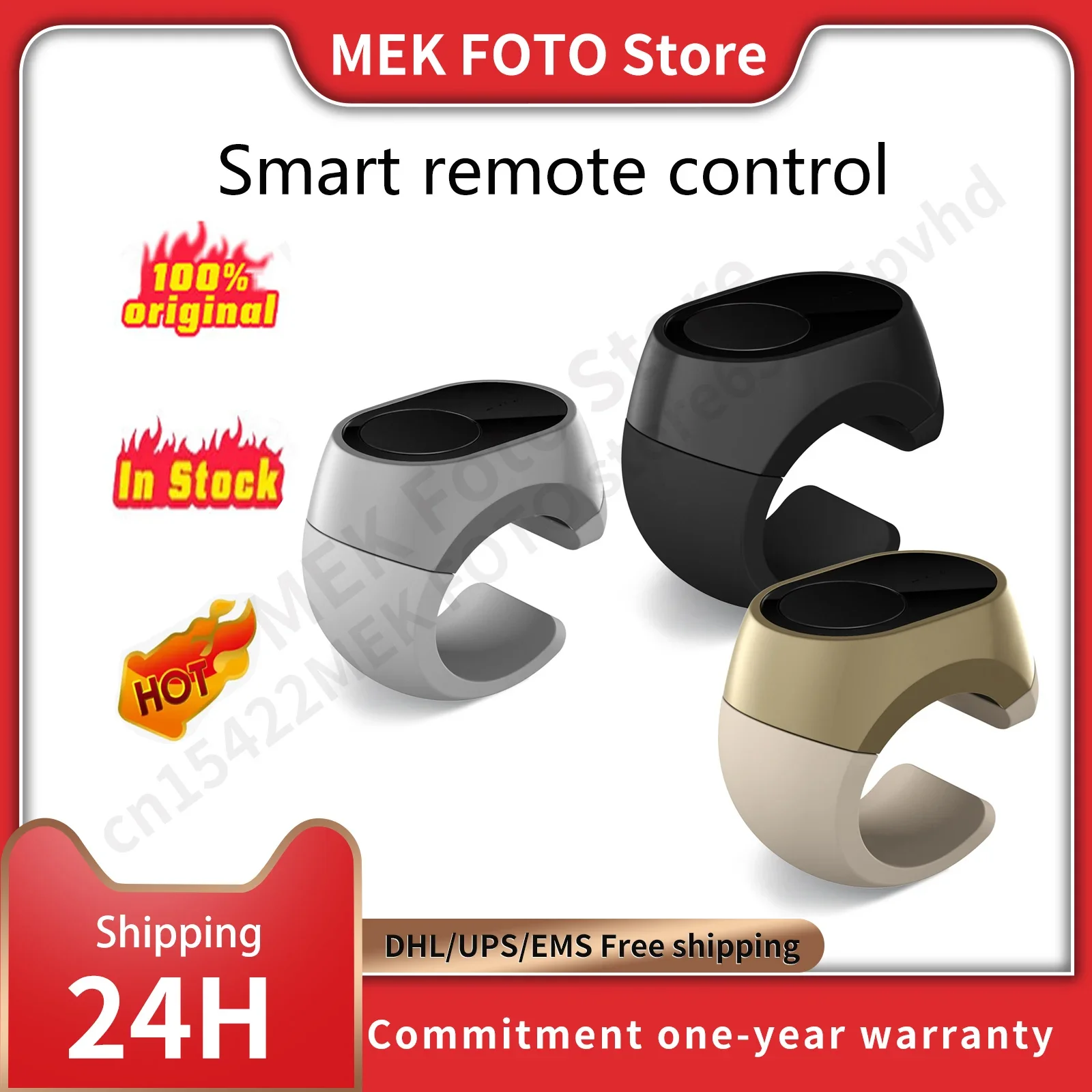 

2025 Bluetooth Tiktok Remote Control Ring Gadget Flipping Selfie Fingertip Controller Give Likes 4 Buttons 10m for IPhone Xiaomi