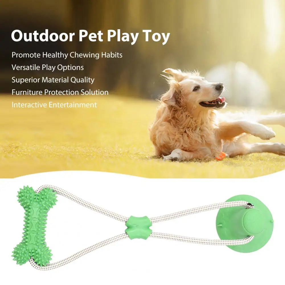 Dog Chew For Aggressive Chewers Suction Cup Tug Of War Pull Toy Interactive Rope Puppy Teething Toy Dog Molar Bite Toy For Small