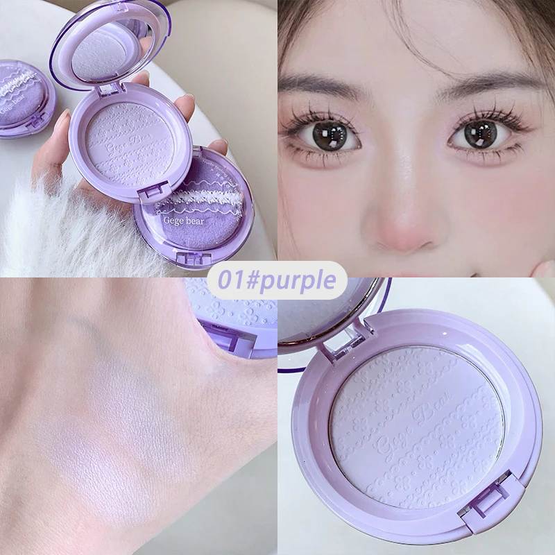 Description Picture 5 of itemPurple Translucent Setting Powder Makeup Waterproof Oil Control Natural Matte Clear White Loose Face Pressed Powder Makeup Girls