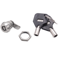 HOT- Cabinet Door Quarter Turn Security Tubular Cam Lock w Keys