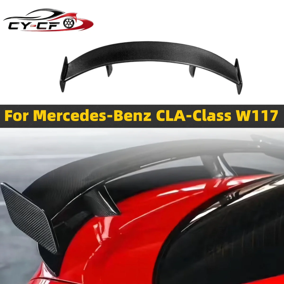 For Mercedes Benz CLA Wing CLA45 W117 C117 100% Carbon Fiber Rear Trunk Lid CLA180 CLA200 CLA250 CLA260 2013-2023 GT Spoiler