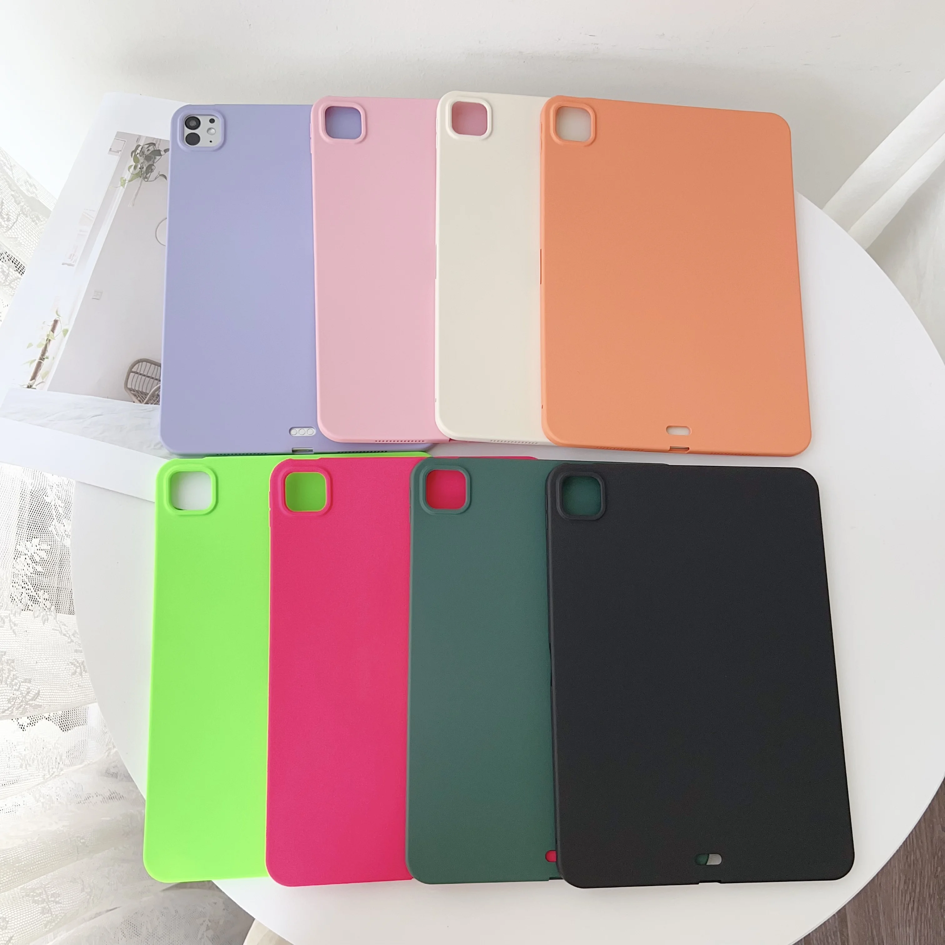 Voor ipad 10th 9 8 7 6 5 9.7 inch 10.9 inch Mini 7/6/5 Shockproof Back Cover Funda Voor IPad Pro 13 Air 13 2024 TPU Tablet Cover