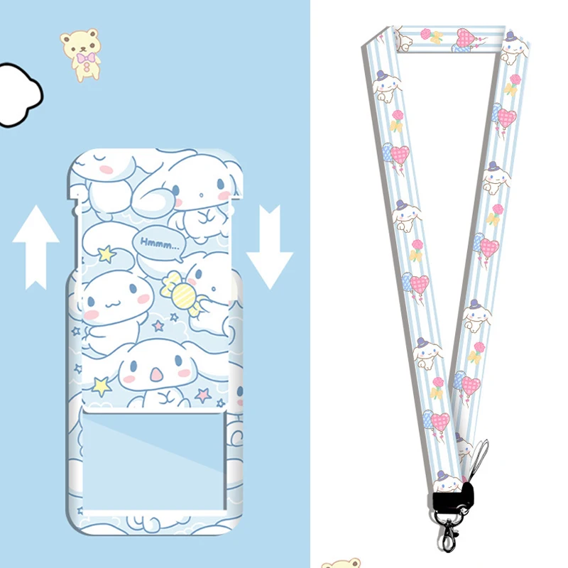 Cinna moroll ID Abzeichen Karten halter Lanyard Sanrio Mädchen Tür Karten etui Hals riemen Kreditkarten inhaber Anmelde informationen Zubehör