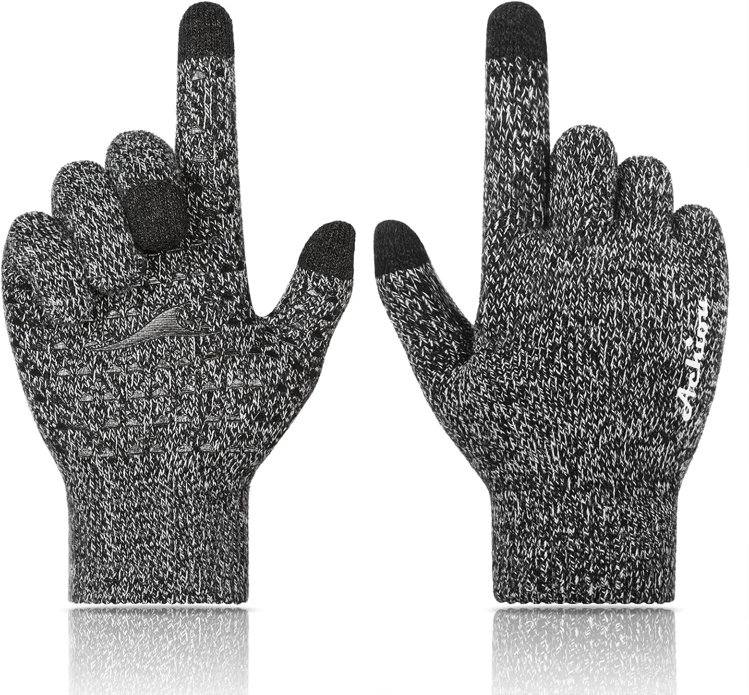 Winter Gloves, Glove for Men Women, Upgraded Touch Screen Texting Warm Running with Thermal Soft Knit Lining