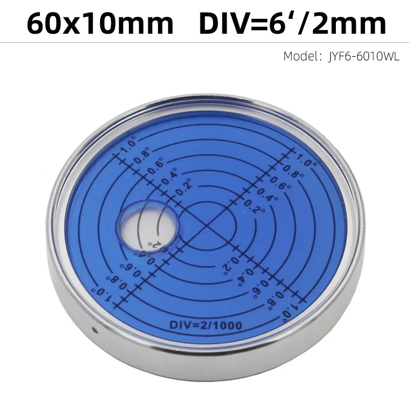 Imagem -05 - Precisão Rodada Bolha Beads Universal Metal Nível Horizontal Nível de Bolha mm 60x 10 mm Alta