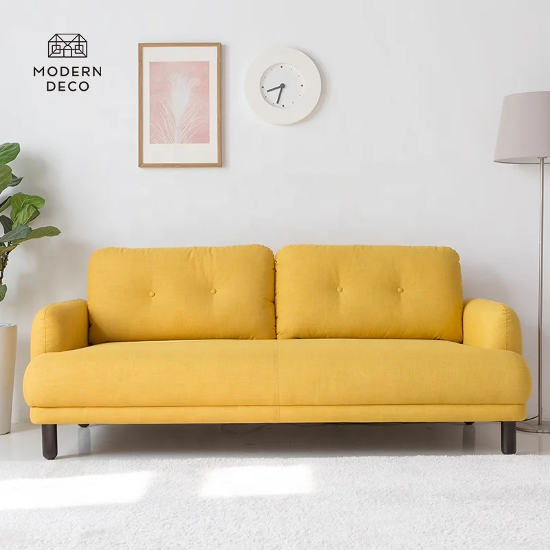 

Nordic Small Apartment Living Room Couch House Studio Size Sofa Mustard