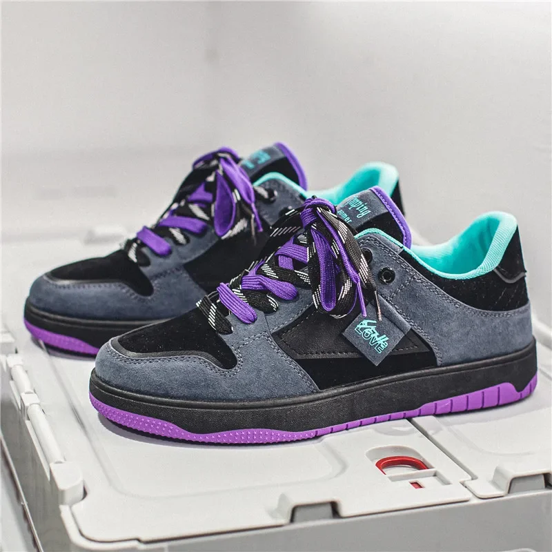 ChimDesigner-Baskets violettes pour hommes, Chaussures de course confortables, Chaussures de sport décontractées, Marque tendance, Automne, 2023