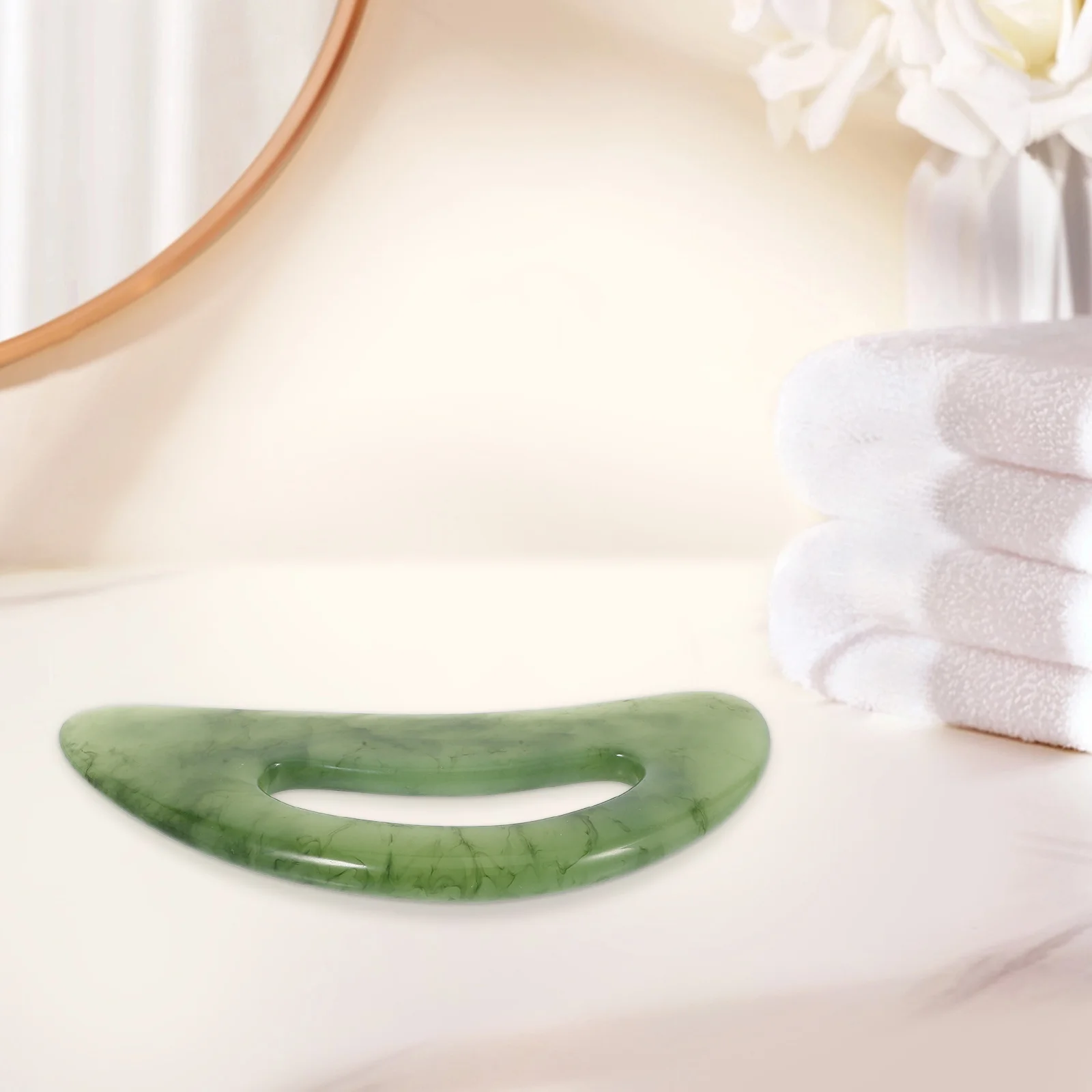 

Body Gua Sha Board for Shoulder Neck Back Legs Smooth Skin Safe Surface Crescent Shape Deep Tissue Massage Tool