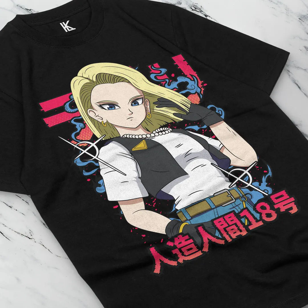 Android 18 T Shirt Girl Ecchi 90s Anime Tee Manga Tee Japanese