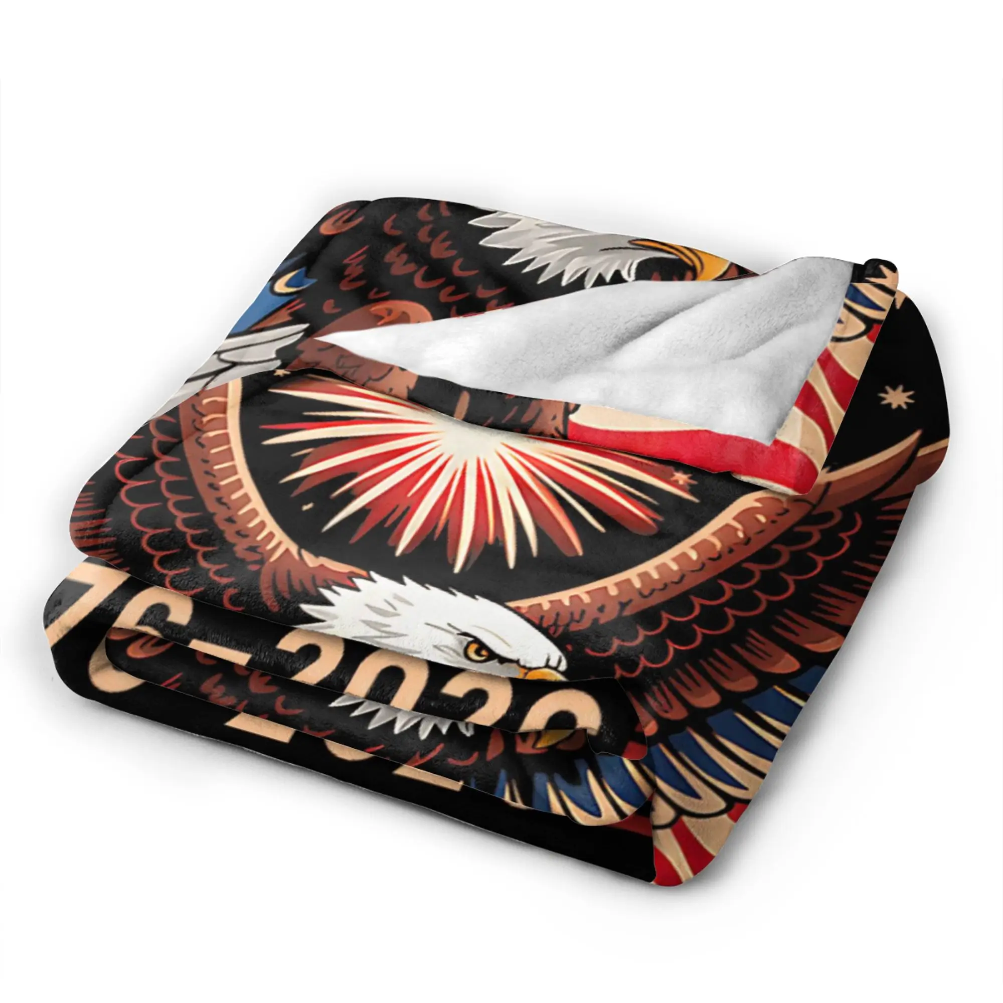 Eagle Flag 250 Years 1776 2026 250th Birthday Plush Blanket Child  Flannel Throw Blanket For Living Room Soft Quality Bedspread
