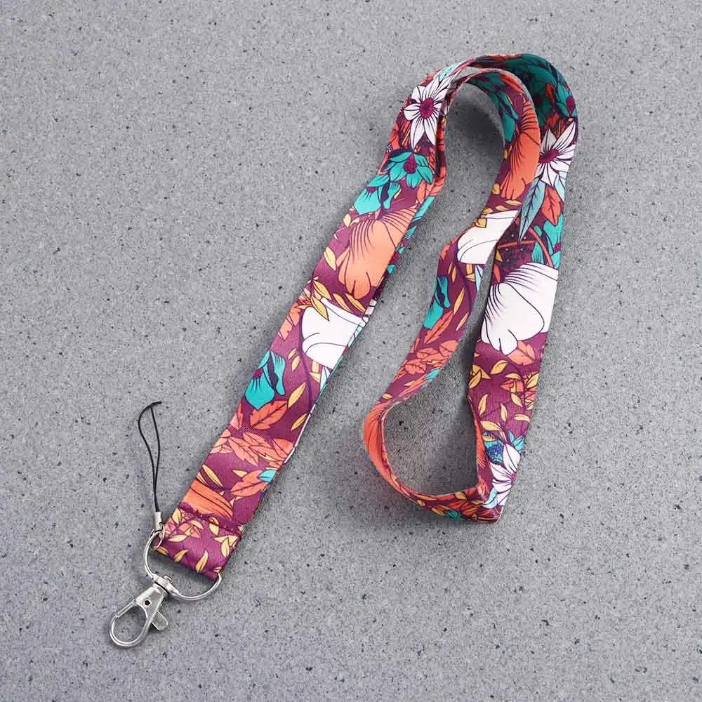 

Name Tag Holder Webbings Ribbon Badge Strap Mobile Phone Strap Flower Lanyard Keys Keychain Badge Holder ID Card Pass Hang Rope