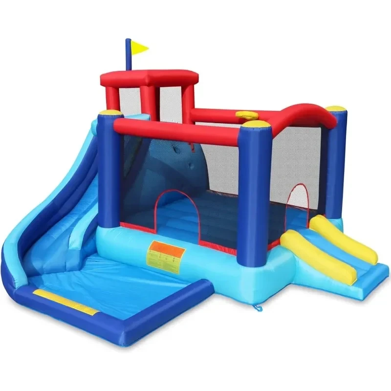 

Inflatable Bouncing House with Blower for Indoor & Outdoor - Jump Bouncy Castle for Kids