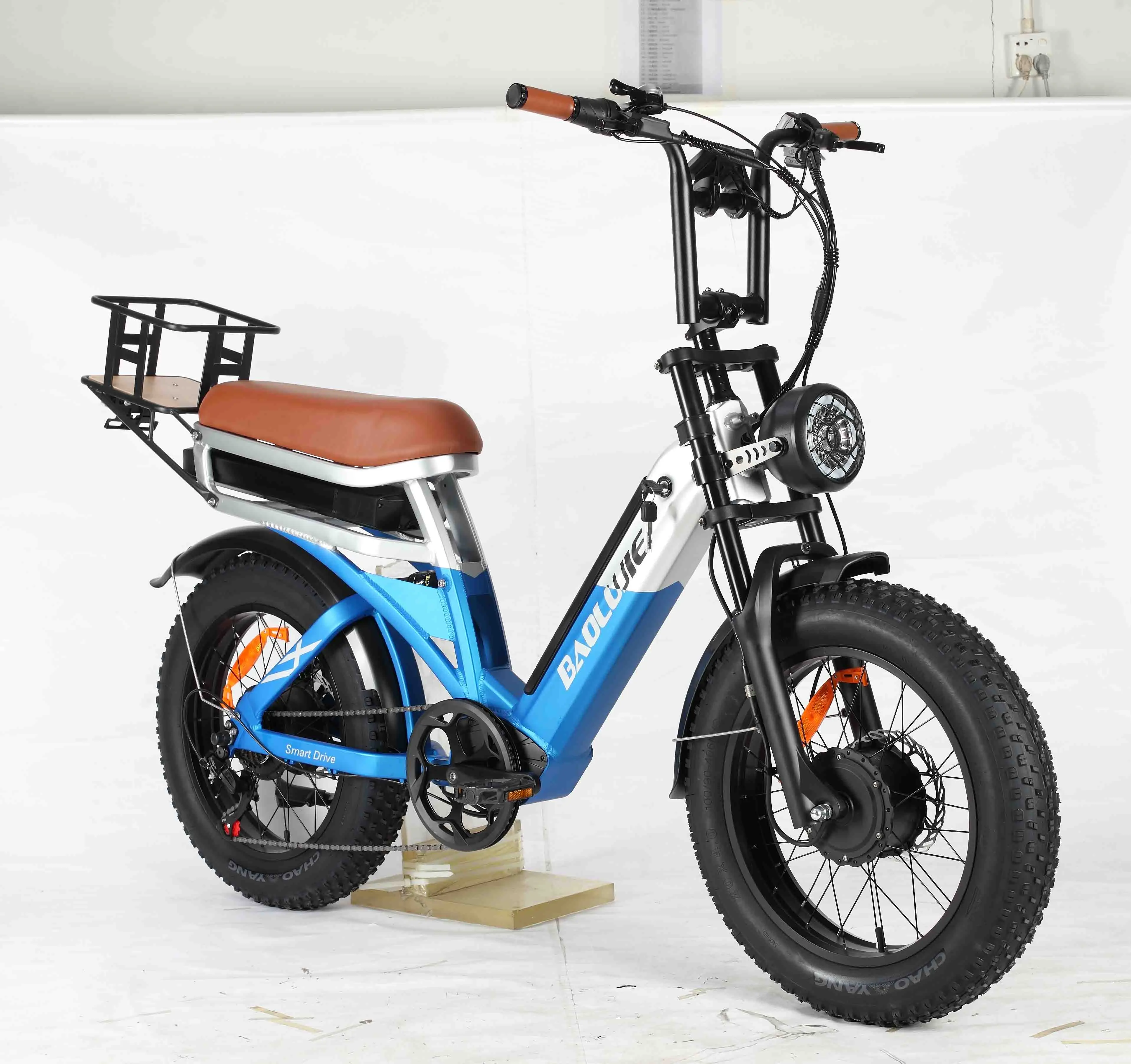 BAOLUJIE-Electric Bike with LCD Display, Smart Bicycle, Fat Tire, 2000W Motor, 48V, 30Ah Battery, 50 km/h Max Speed