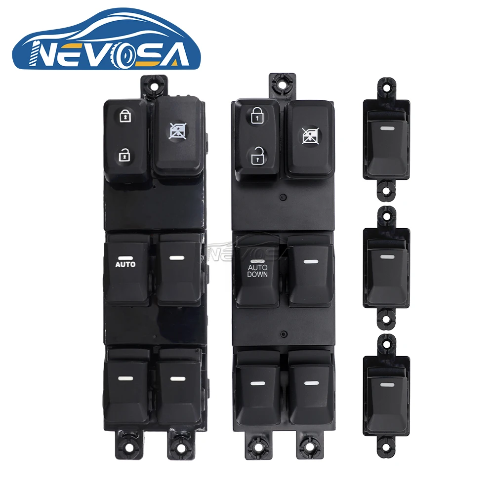 NEVOSA 93570-1Y200 93570-1Y500 93575-1Y000 Left Master Window Switch Passenger Rear Button For Kia Morning Picanto TA 2011 2013