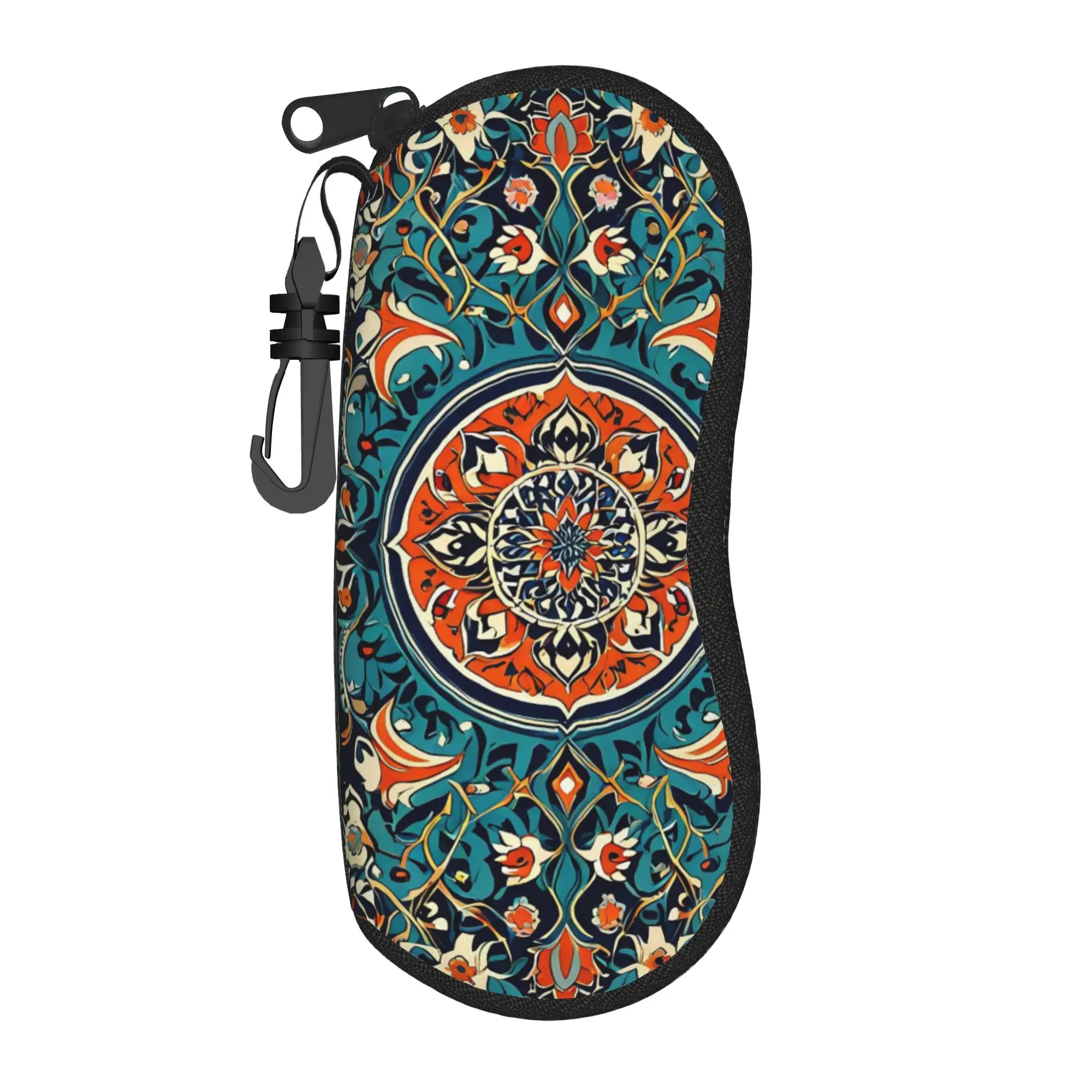 Retro Bohemian Woven Pattern  Glasses Case Unisex  Sunglasses Case Retro Custom Eyewear Bag Daily Eyeglass Protector
