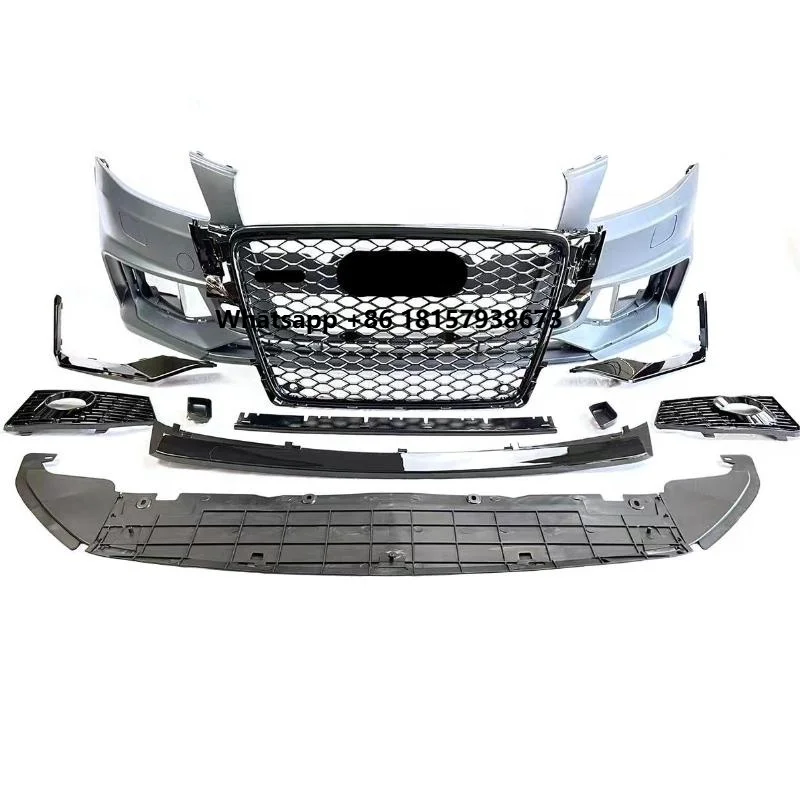 

Car Body Kit for A4 B8 2009-2012 Facelift Upgrade to RS4 2019 Grill Bumper Body Kit.Front Bumper Surround