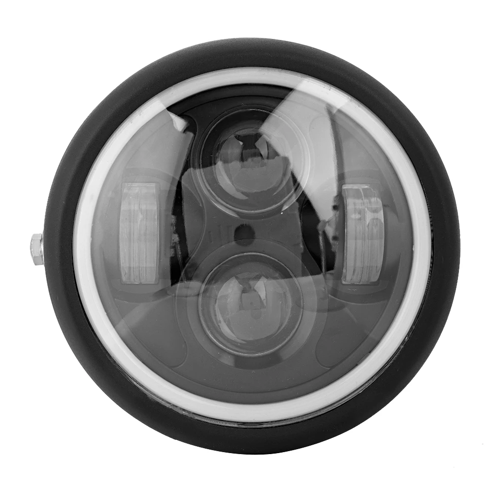 

Motorcycle LED Headlight Retro Motorcycle Bright LED Headlight Motorbike Round Front Lamp