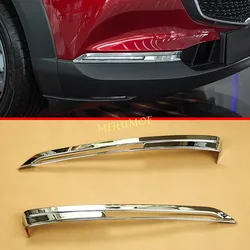 Chrome Car Front Fog Lights Cover Lamps Trim For Mazda CX30 CX-30 DM 2020 2021 2022